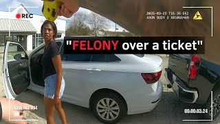 Entitled Woman Turns Simple Traffic Stop Into Felony | Police Bodycam