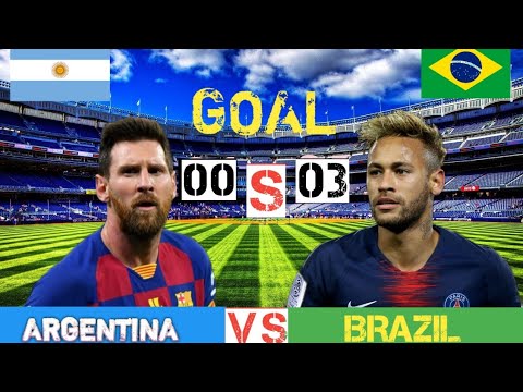 Neymar vs Messi || Argentina vs Brazil || Highlights Match ...
