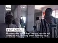 Moment after police fired teargas into the hall where the NEC meeting of the PDP was held