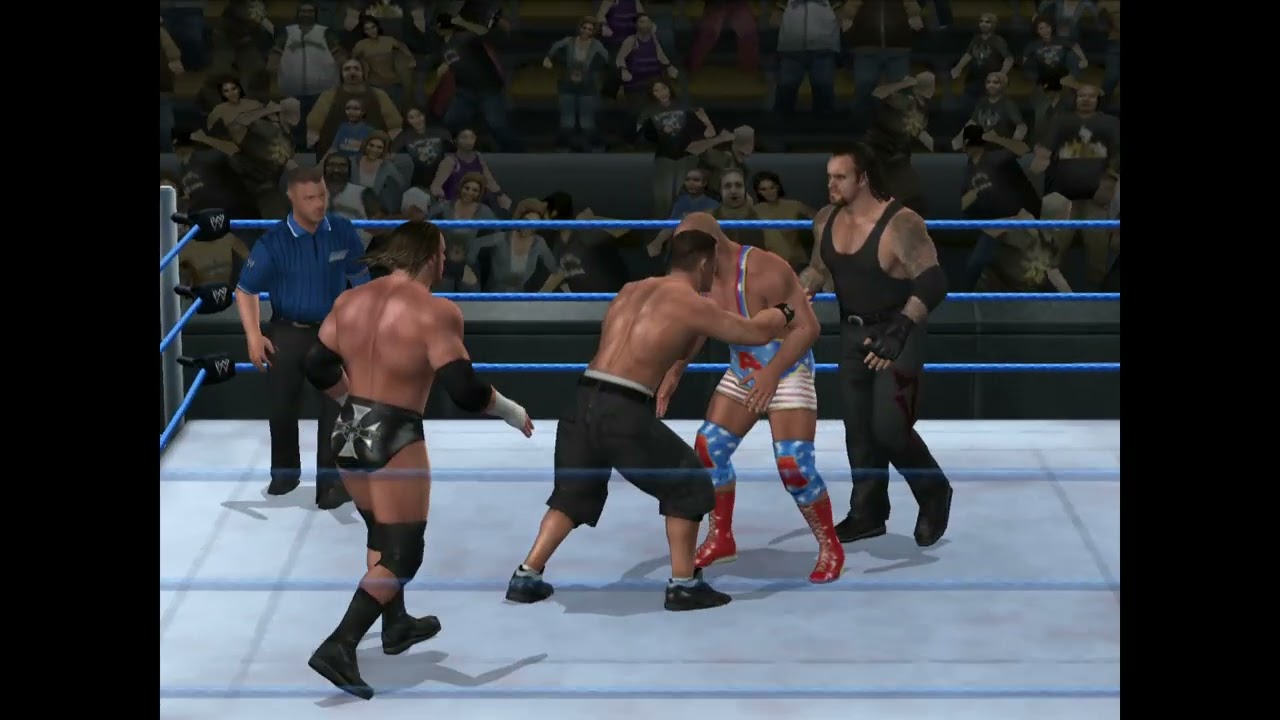 John Cena vs triple threat trio match WWE SmackDown! vs  RAW 2006