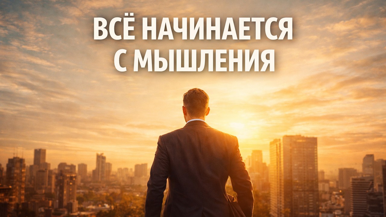 ВСЁ НАЧИНАЕТСЯ С МЫШЛЕНИЯ. ТВОИ МЫСЛИ СОЗДАЮТ ТВОЕ БУДУЩИЕ.