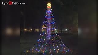 3.5M 96LEDs Snowflake Curtain String Lights-8368906