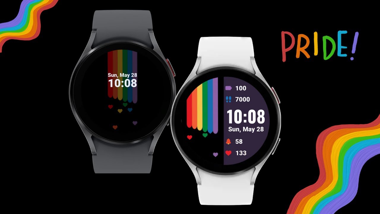 Pride Rainbow Watch Face Animated for Wear OS