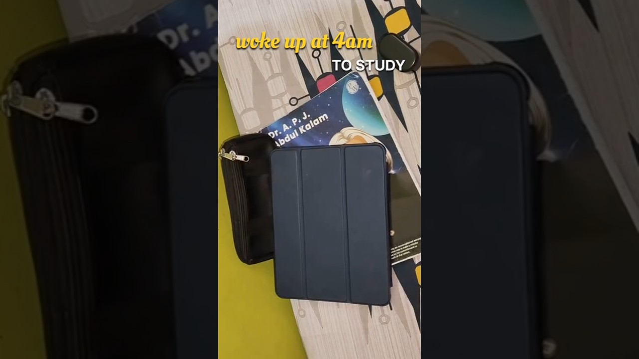 woke up at 4am to study ! 🎒🚿☀️