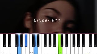 Video thumbnail of "Ellise- 911 (Piano Tutorial)"