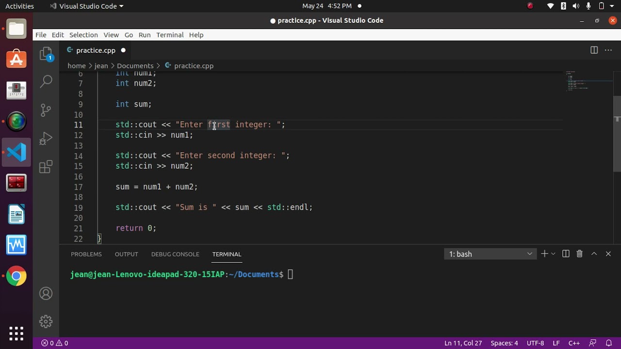 C++ Adding Integers (Kinya) - YouTube