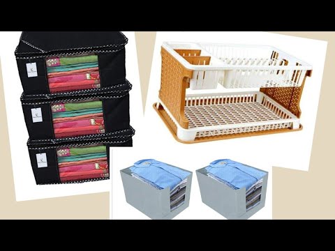 Amazon sale cloth organizer//shirt and saree organizer/kitchen