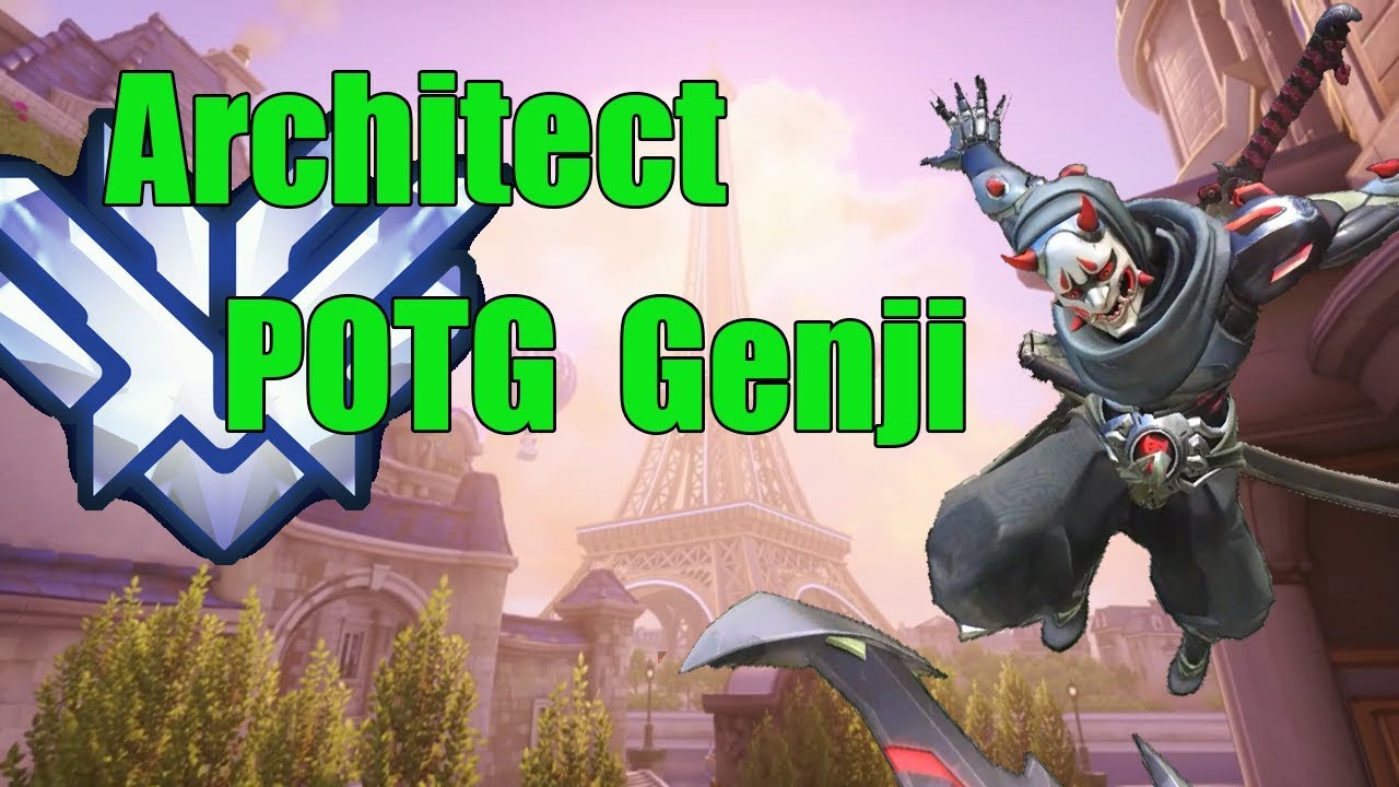 Genji Gameplay - Architect  Genji Is Insane - Top 500 Overwatch Season 15