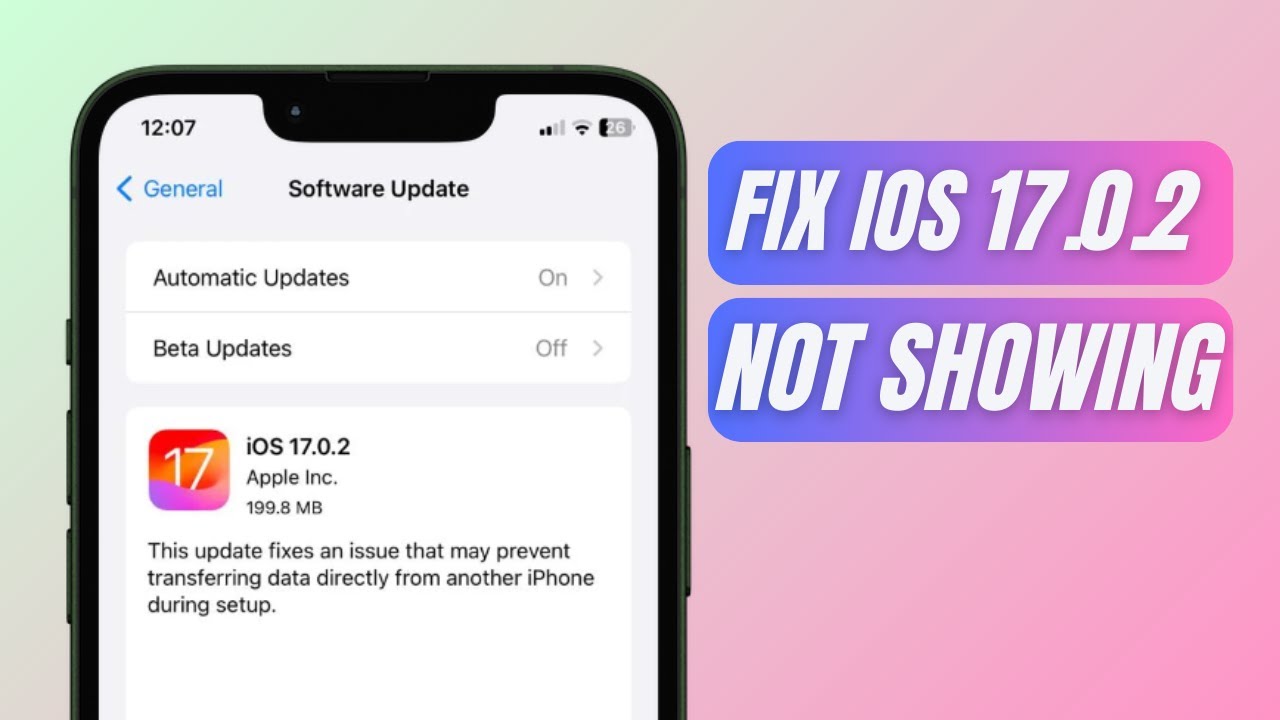 Fix iOS 17.0.2 Update is not showing up in iPhone - YouTube
