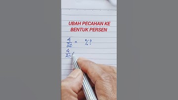 Cara merubah pecahan ke bentuk persen #shorts