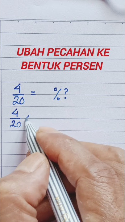 Cara merubah pecahan ke bentuk persen #shorts