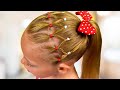 EASY Everyday hairstyle with PIGTAILS and ELASTICS (Quick and Easy hairstyle for Girls #51)