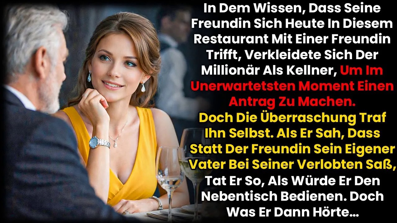 Wissend, dass seine Freundin hier ihre Freundin trifft, verkleidete sich der Millionär…