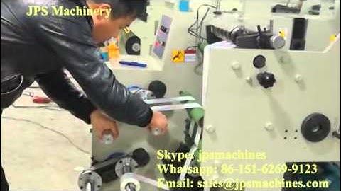 JPS-320C-TR Double-station rotary die cutting machine with two sets of turret rewind (up and down)