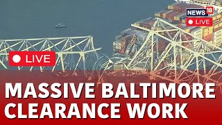 Baltimore Bridge Collapse Probe Live |  World's Largest Crane Operation In Baltimore Bridge LIVE