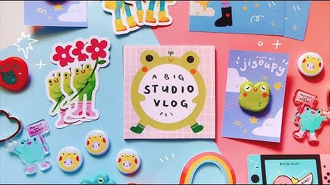 studio vlog ✿ 02: preparing for the shop update + handmade memo pads & bookmarks!