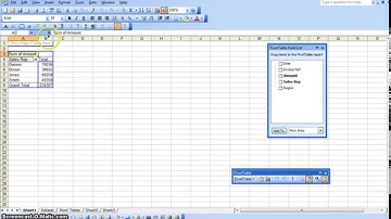 How To Create A Pivot Table In Excel 2003 Part 1