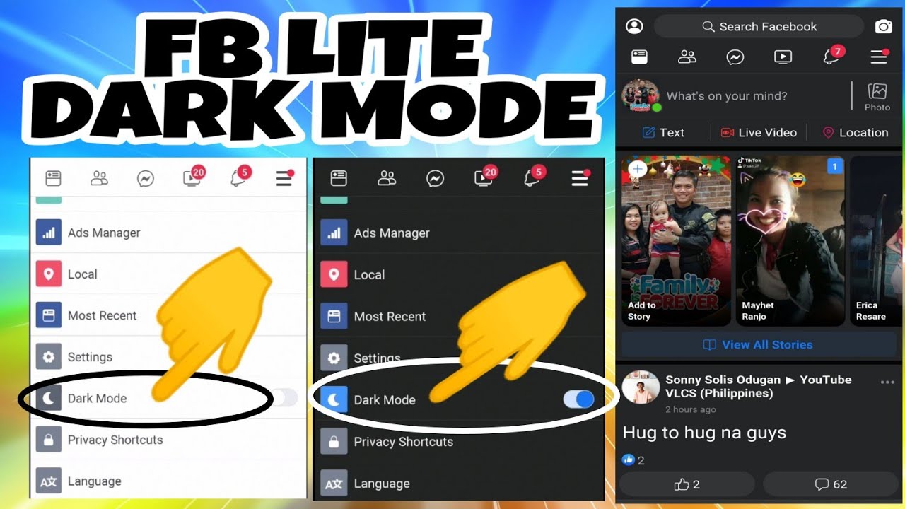 HOW TO ACTIVATE DARK MODE IN FACEBOOK LITE || TAGALOG TUTORIAL || BICOLANANG ORAGON