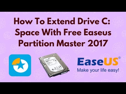 how to extend drive c space with free Easeus Partition Master 2017