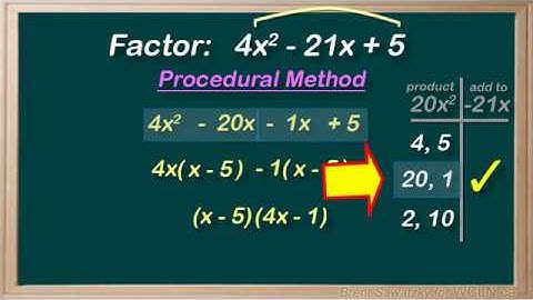 WCLN - Math - Factoring Messy Trinomials