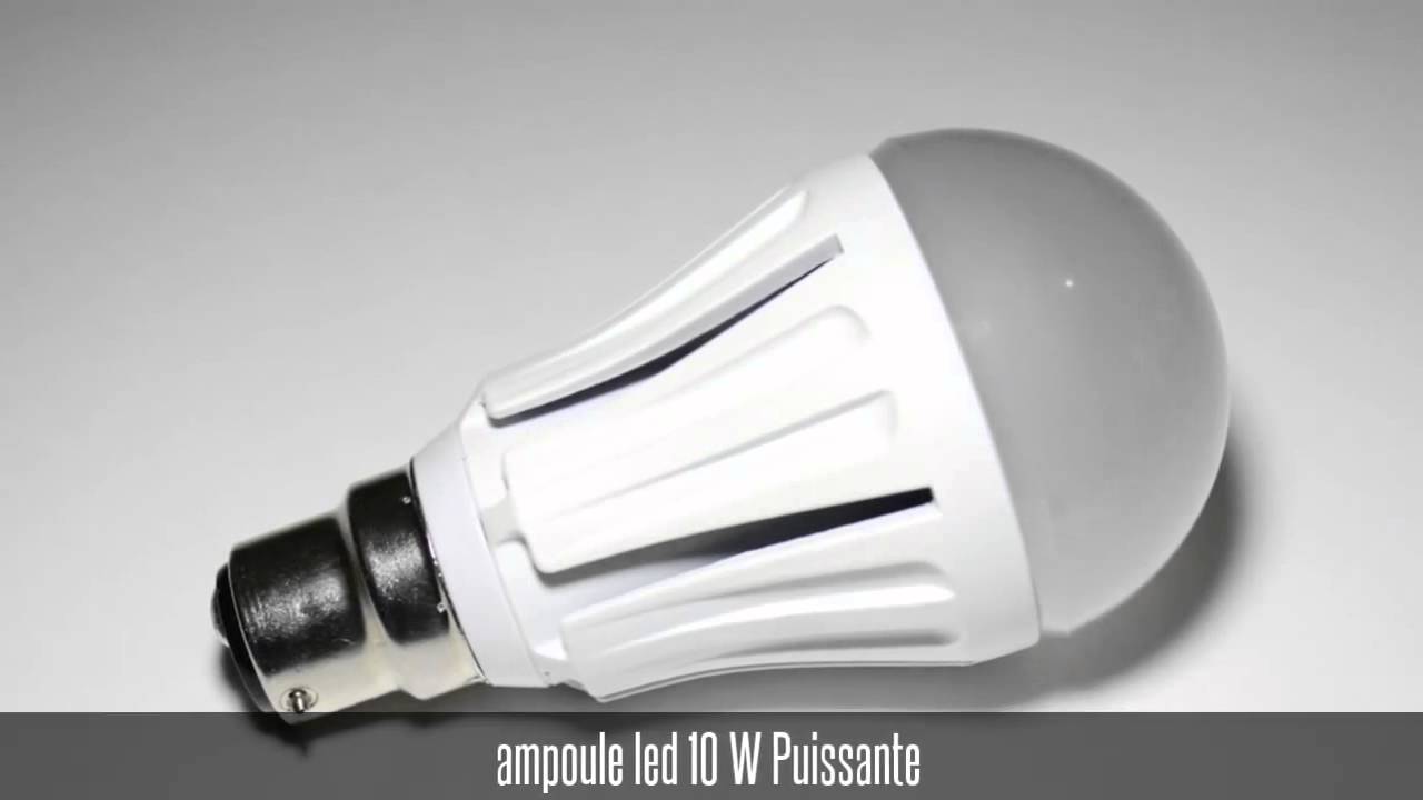 Ampoule LED B22 baïonnette 10W blanc chaud