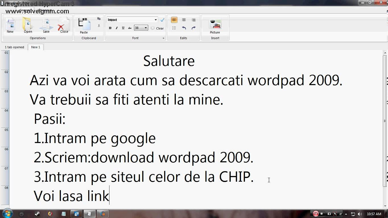 Update Tutorial:Cum sa descarcati wordpad 2009