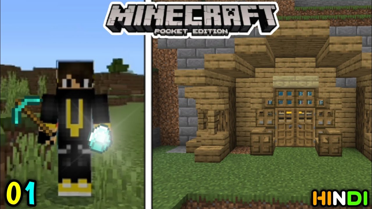 Finally I Made My House | Minecraft Pe Survival Series In Hindi | 1.19 ...