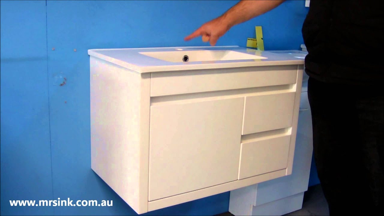 750mm shadowline Slimline Wall Hung Vanity Unit