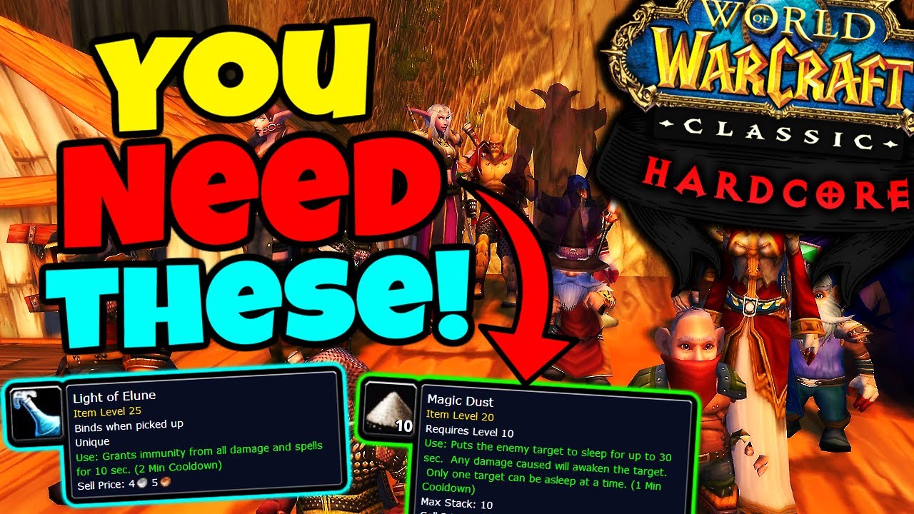Top 10 Items You NEED in HARDCORE Classic WoW!