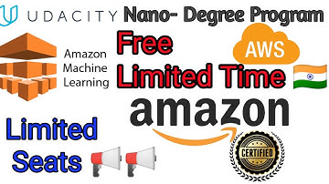 Free Certification |AWS Machine Learning | Udacity Scholarship | Nono degree for free| Limited Offer