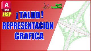 Representación grafica de talud terraplén relleno / desmonte corte (pelos/peines) LISP Autocad