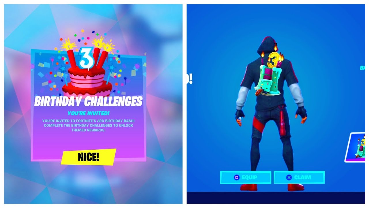 I Got BIRTHDAY Challenges in Fortnite Battle Royale! (FREE REWARDS)