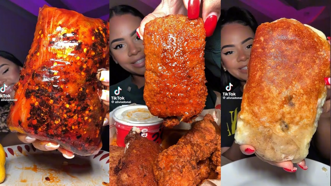 TikTok *aliviadonai* Mukbang Compilation