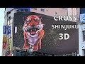 Amazing Giant 3-D Cat Digital Billboard in Shinjuku, Japan