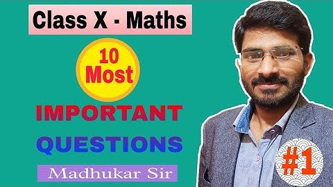 CBSE Class 10 Maths | 10 Most Important Questions for Board Exams | 10th Board Exams 2026