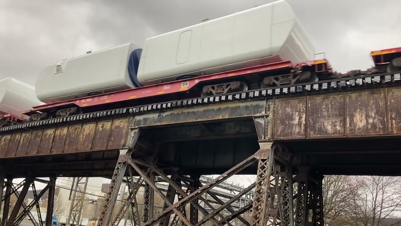 Southbound windmill train