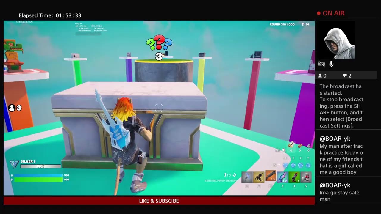 royel_loaf is live!  playin FORTNIGHT