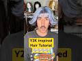 Y2K inspired hair tutorial #hairstylist #wigs #y2k #90s #2000s #2000snostalgia #haircolor #lacefront