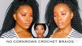 HOW TO NO CORNROWS SHORT HAIR CROCHET BRAIDS  | ONLY $10 | SUPER EASY & QUICK