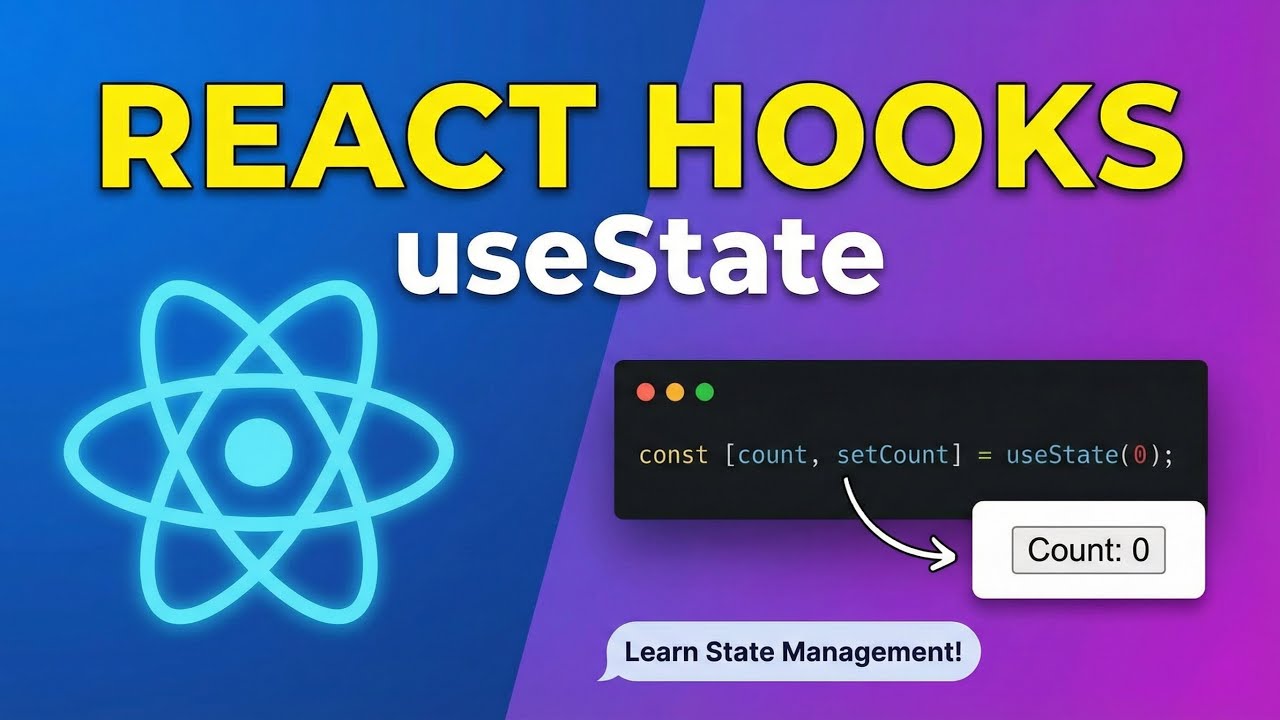 React useState Hook Tutorial for Beginners (2026) - YouTube