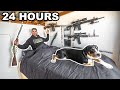 24 Hour SURVIVAL CHALLENGE in the DOOMSDAY SHELTER with PUPPY!!!
