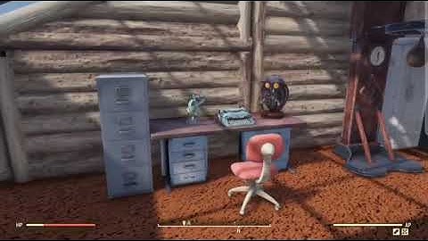 Fallout 76: Uncanny Caverns Log Cabin Overlook CAMP Build