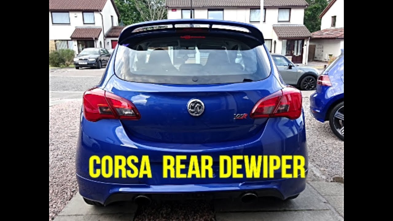 How To Corsa Rear Wiper Delete YouTube