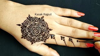Easy Flower Mehndi Design For Back Hand Side Simple Henna Design For Beginners
