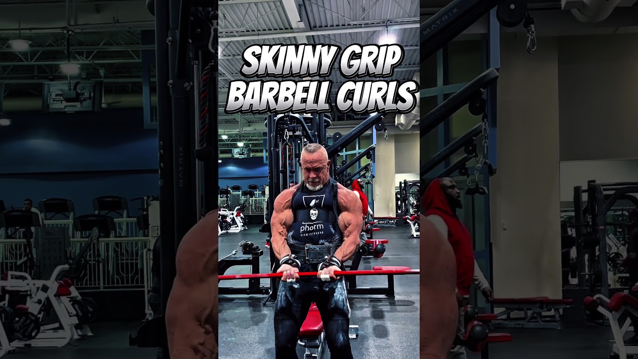 SKINNY GRIP BARBELL CURLS #workout #motivation #muscle #workouttips #biceps