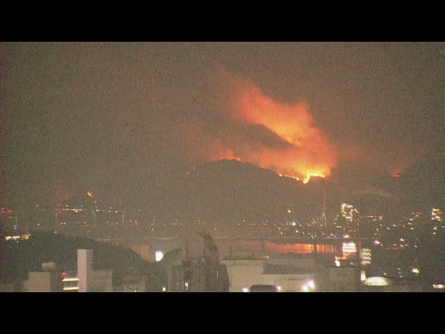 The fire that started while burning pruning waste in a vacant lot