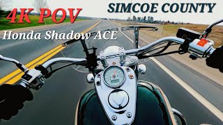 honda shadow ACE 750, Spring drive, (4k)  #countryside #classicmotorcycles #honda