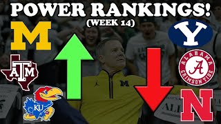 College Basketball “Week 14” Power Rankings! 