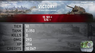 237 T-150 0 Kills 293 Dmg 384 Xp 10.067 Credits World Of Tanks