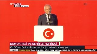 Chp Genel Başkanı Kemal Kılıçdaroğlunun Konuşması - Demokrasi Ve Şehitler Mitingi - Trt Avaz